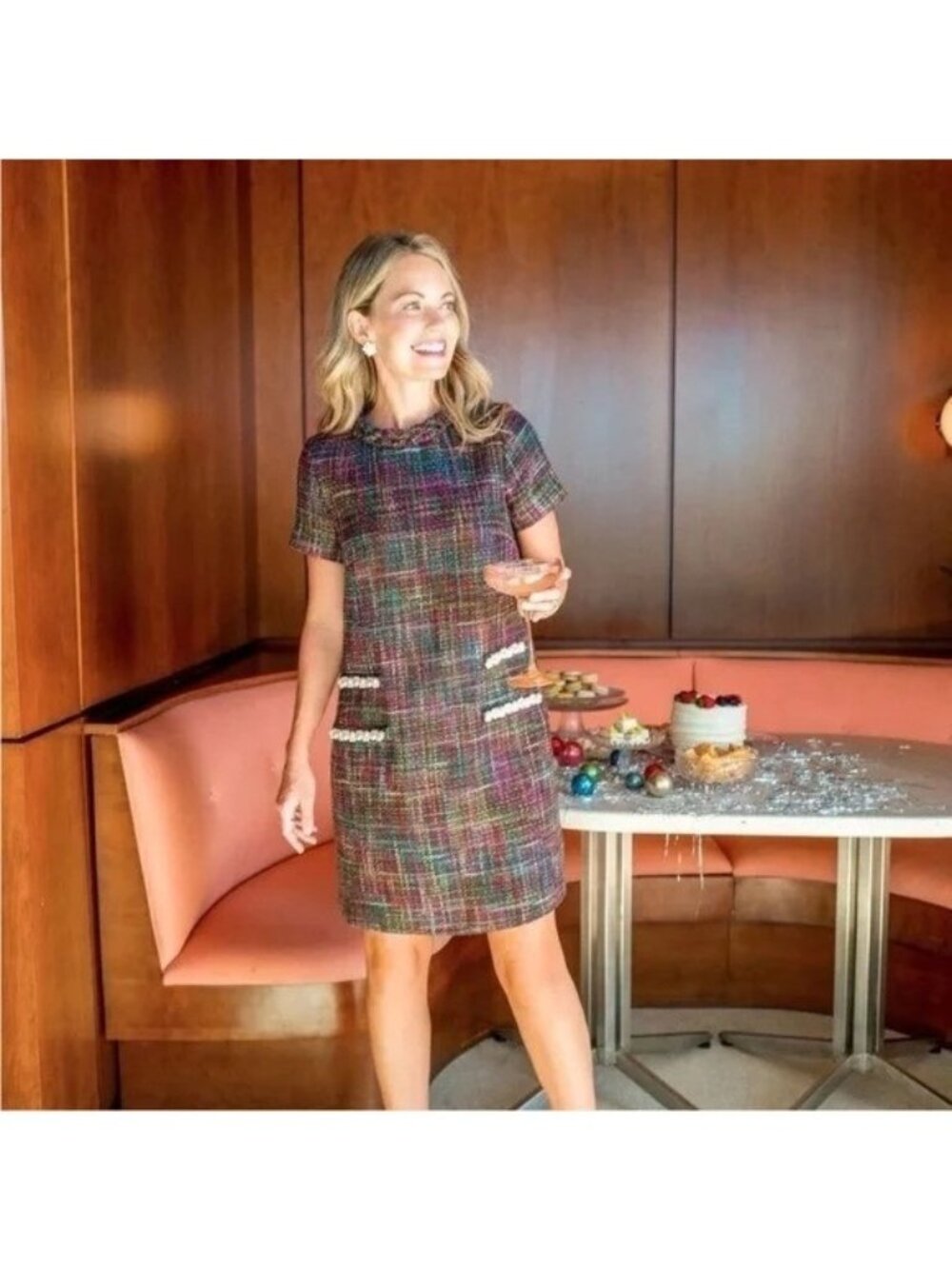 Tuckernuck x Cameran  Med Gemstone Tweed Jacqueline Dress Event Timeless